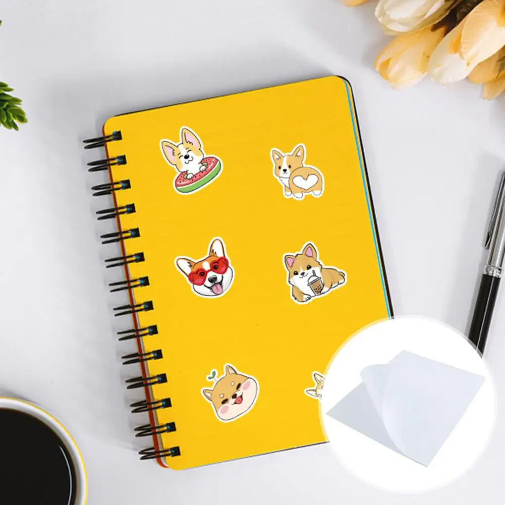 20 Sheets Printable Vinyl Waterproof Holds Ink Well No Smudge Dry Quickly Tear Resistant DIY Vivid Color Inkjet Printer Sticker