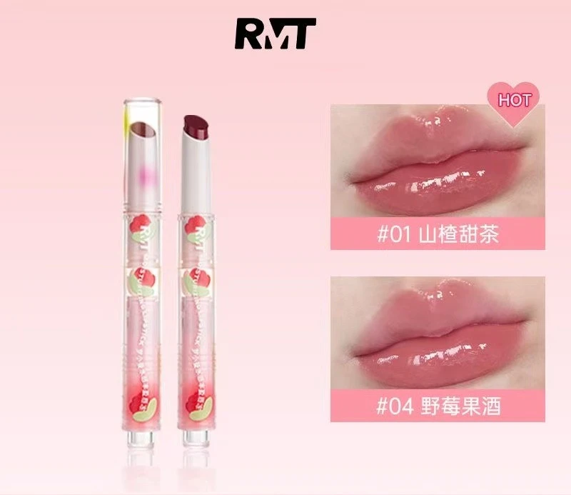 RMT ロマンティックビューティーミラー ジェリーリップスティック ソリッドリップハニー モイスチャライジング ロングラスティング リップグレイズ メイクアップ
