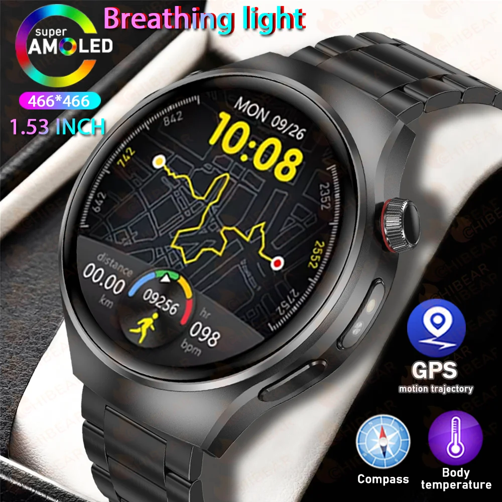 ساعة 4 Pro ساعة ذكية للرجال والنساء هدية 2025 جديدة في ساعة ذكية رياضية بتصميم نهائي بلوتوث مكالمة هاتفية ساعة يد بسوار GPS