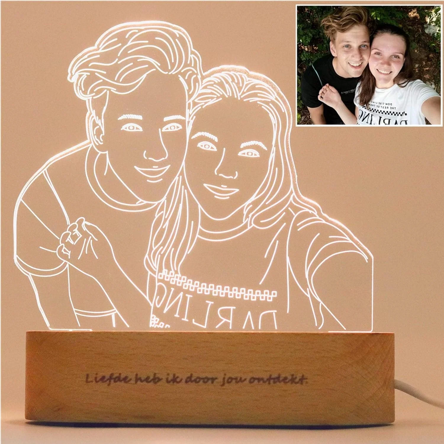 Personalized Photo Lamp Gift for 3D Night Light Custom Picture Text Wedding Day Anniversary Gift Valentine\'s Day Gift