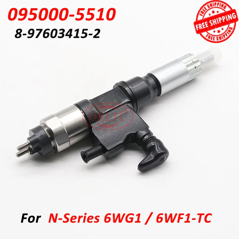 Common Rail Injector 095000-5510 0950005511 Diesel Fuel Injection Spray Nozzle 8-97603415-2 For Isuzu N-Series 6WG1 / 6WF1-TC