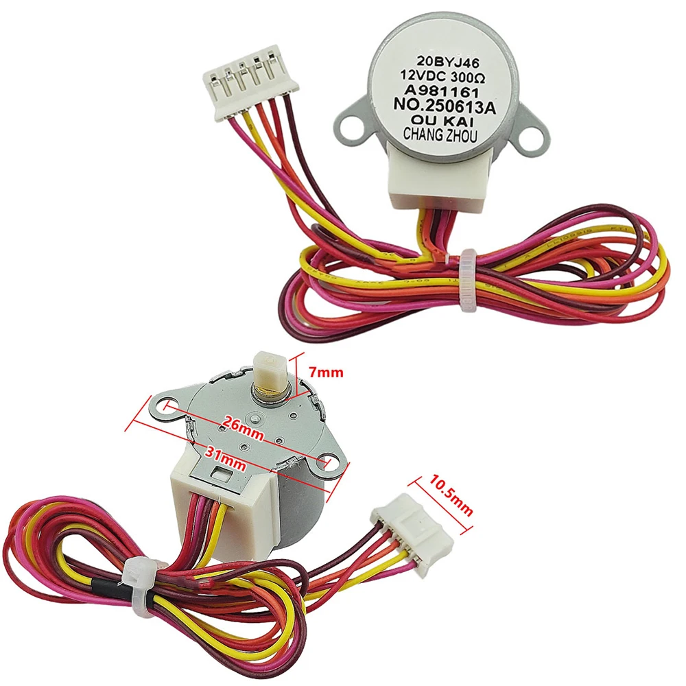 Motor paso a paso de 12V para aire acondicionado 20BYJ46 con cable de 30cm para motor síncrono de aspas oscilantes de aire acondicionado de pared Panasonic