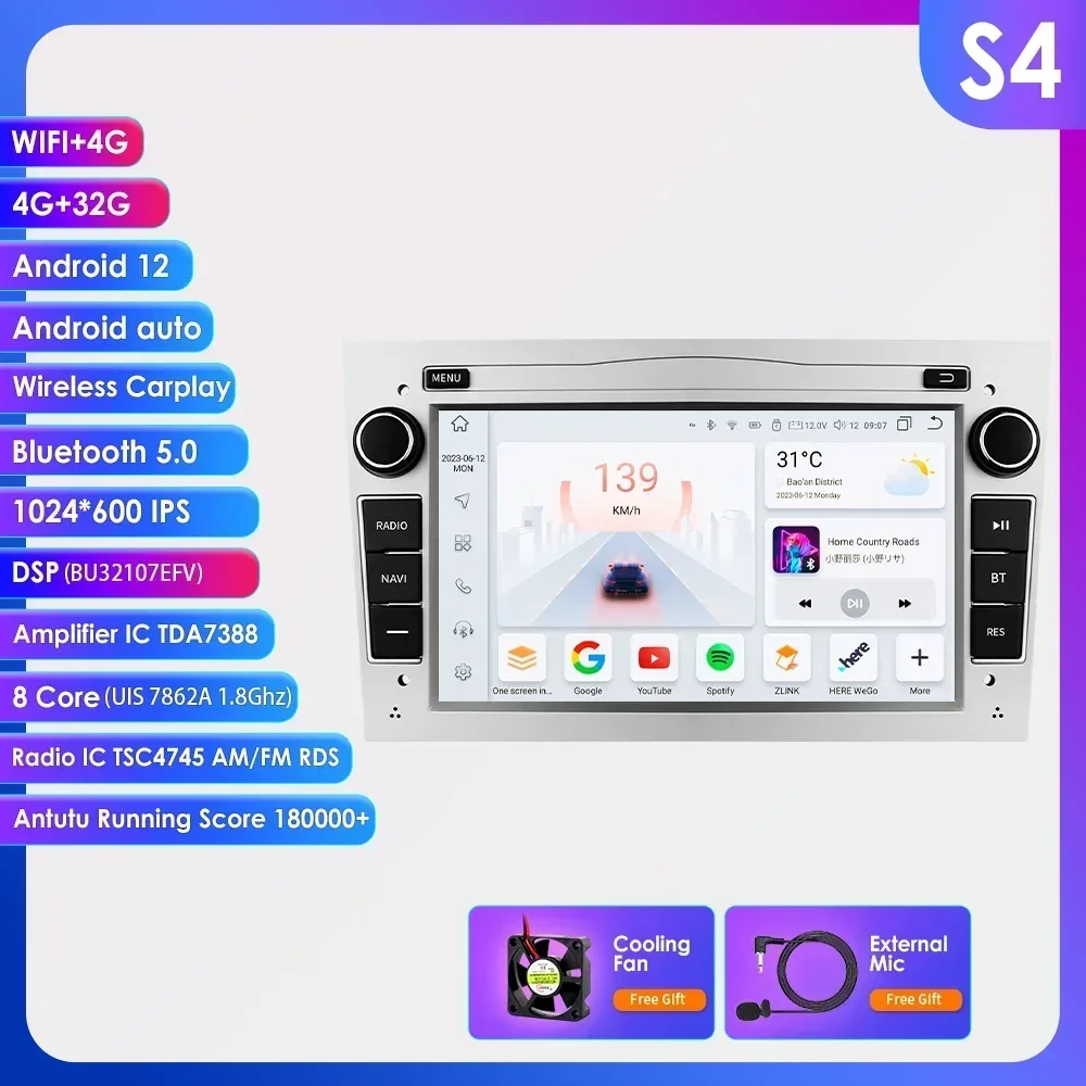 2din Autoradio Android Voor Opel Astra H Corsa C D Vauxhall Vectra Antara Zafira Vivaro Meriva Combo Signum Carplay Multimedia