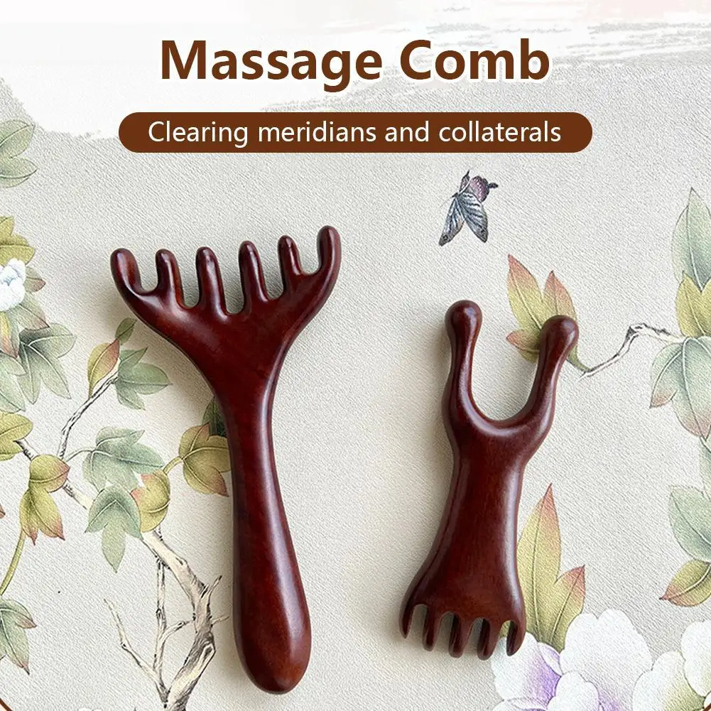 1pc Head Massage Comb Head Massager Meridian Massager Resin Five-claw Comb Face Eye Scraping Stick