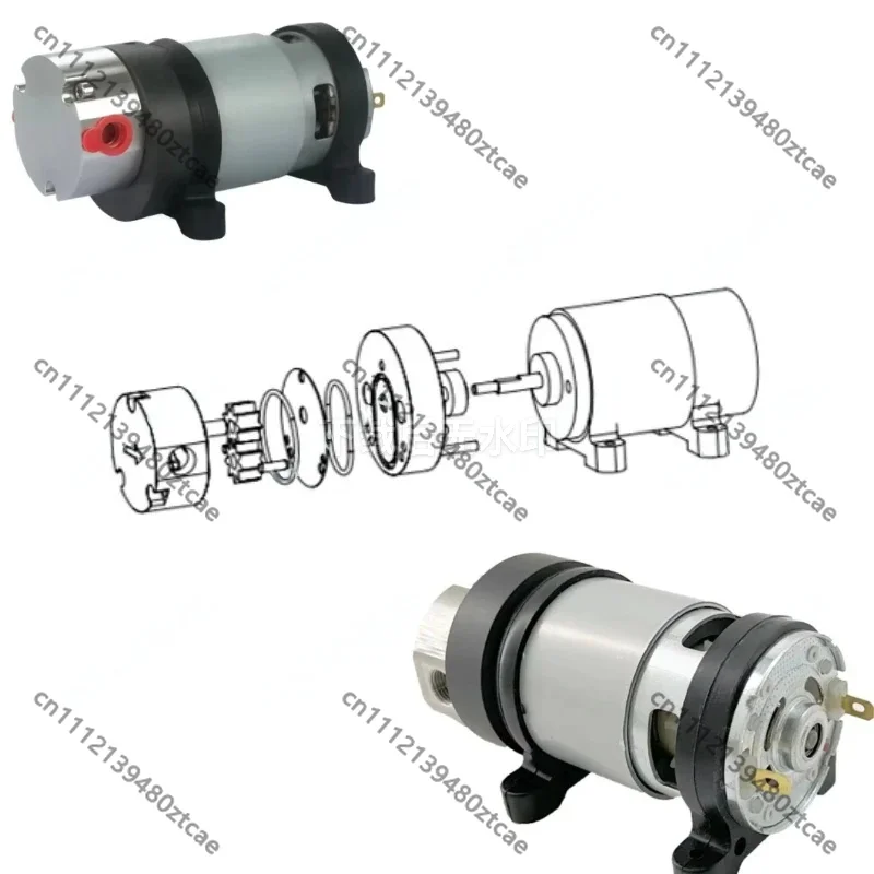 Self Priming Micro Gear Pump DC 24V 30W Brush Constant Current Pump For Packaging Machine