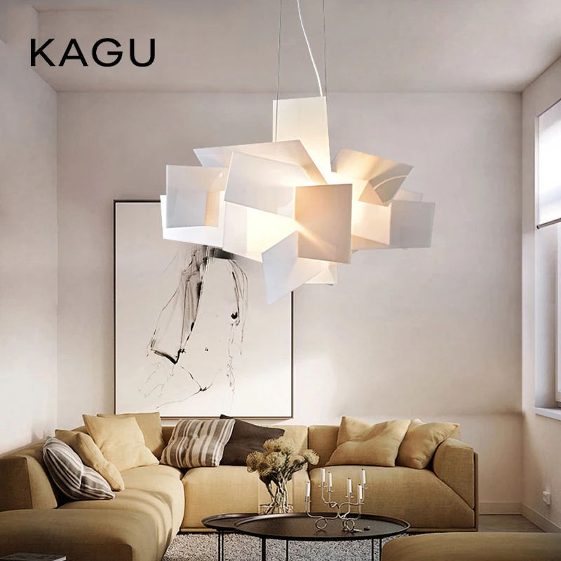 Replika Foscarini Lampe Big Bang Stapelbare Pendelleuchten Postmoderne Kunstdekoration Rot Weiß D65cm LED Hängeleuchten