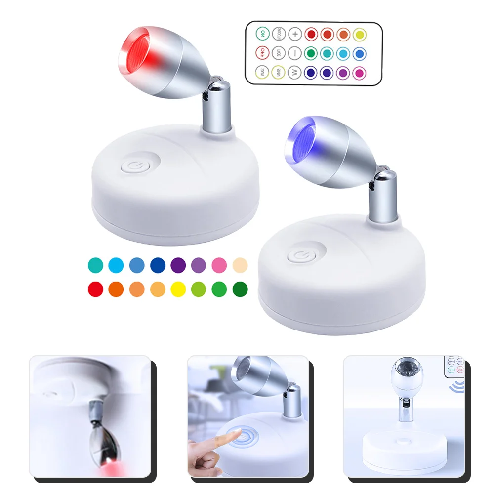 

LED Cabinet Spotlights Operated Mini Display Lights for Home Indoor Wall Shelf Christmas Tree Accent Lighting Solutions