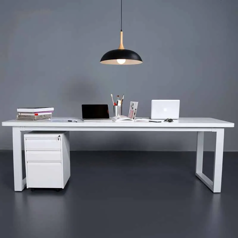 Big Upgrade Office Desk Wide Modern Waterproof Writing White Study Computer Desks Wooden Executive Escritorio Oficina Furniture