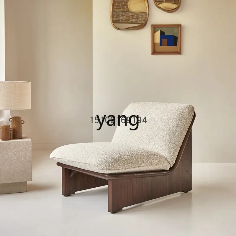 Yjq Simple Elegant Solid Wood Backrest Couch Silent Style B & B Club Fabric Casual Lambswool