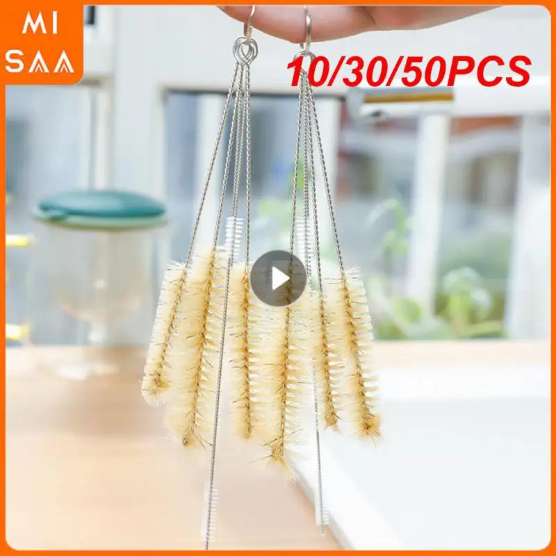 10/30/50PCS Pot Mouth Cleaning Brush Set Drink Straws Sewing Machines Fish Tank Straw Bottle Cleaning Brush Safe Mini