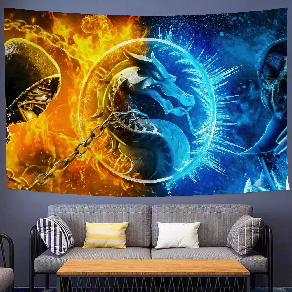 Mortal Kombat Hippie Wall Hanging Tapestries Bohemian Wall Tapestries Mandala INS Home Decor