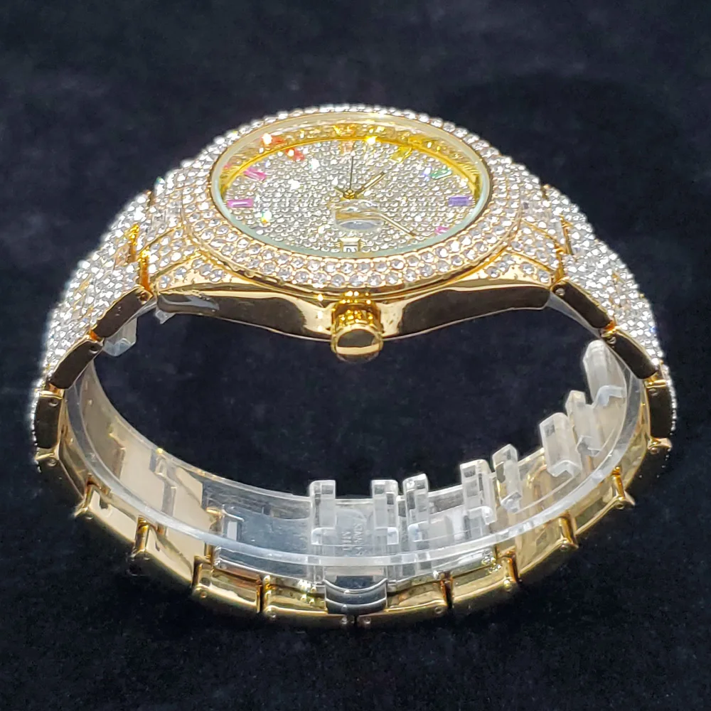 2026 Neue Luxus-Diamantuhr für Herren, Top-Verkauf, Modische Iced-Out Quarz-Armbanduhr, Hip-Hop-Street-Style, Exquisite Weihnachtsgeschenke – Detail 22