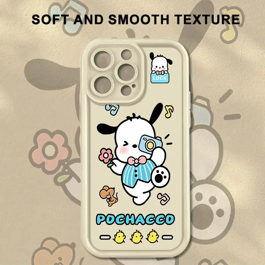 Soft Shell Case for iPhone XS Max XR 13 12 11 Pro 17 Air 15 16 14 Plus 16e Cartoon Sanrio Hello Kitty