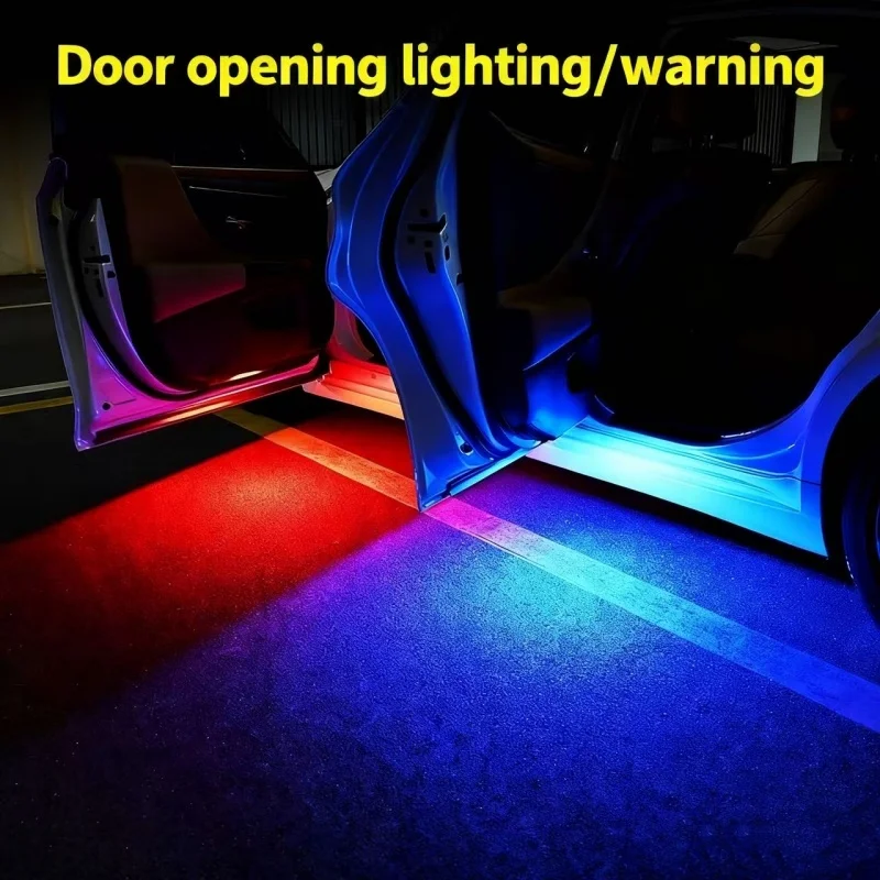 LED Seven-color for TOYOTA Prado Rize MARK X Highlander Camry Corolla AVALON Prius Car Welcome Door Light Ghost Shadow Lamp view 3
