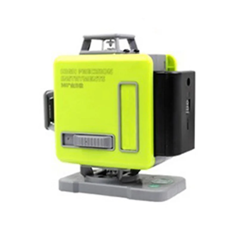 Livella laser verde 16 linee 4D Rotazione a 360° Laser remoto Autolivellamento Orizzontale Verticale Livello laser a linee incrociate Linee di fascio potenti Strumenti di costruzione per esterni