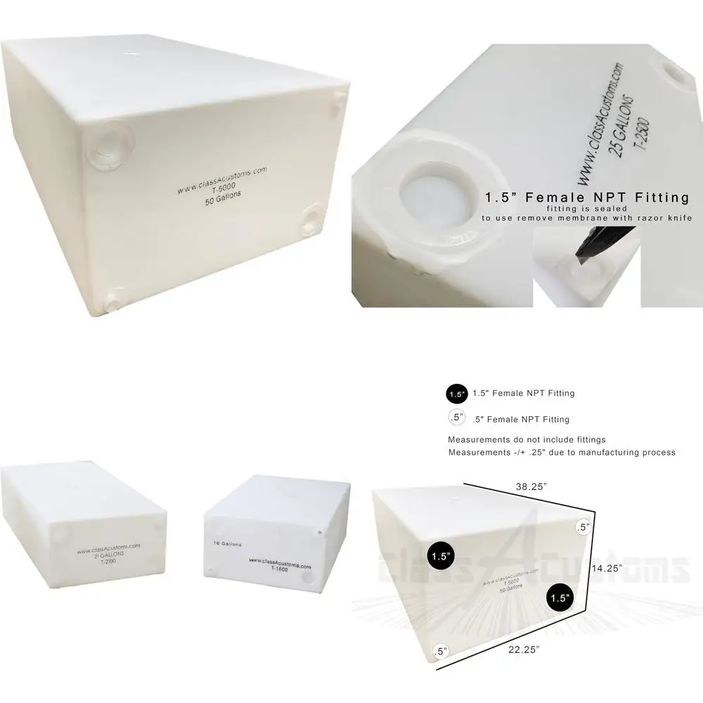 Tanque de agua dulce de 50 galones para vehículos recreativos y servicios de alimentos: almacenamiento de gran capacidad