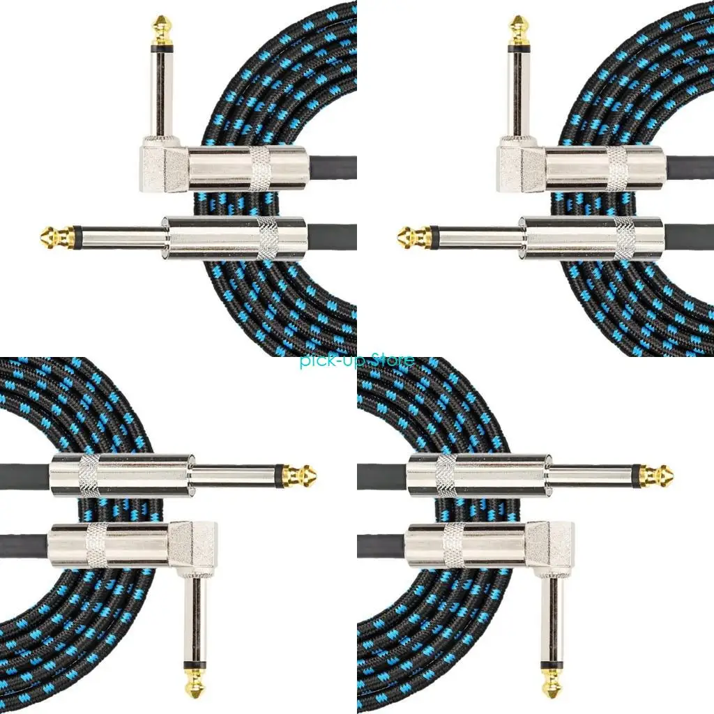 Q5WA Low Noise Guitar To Amplifiers Audios Cord Reinforced Stress Relief Design 6.35mm Plugs For Clear Audios Transfer