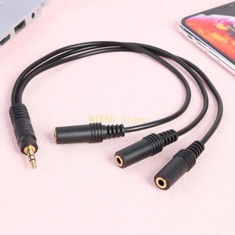 3 Poles Port to 3 Pluds Plugs Sound Sound Adapter Cable أفضل بيع