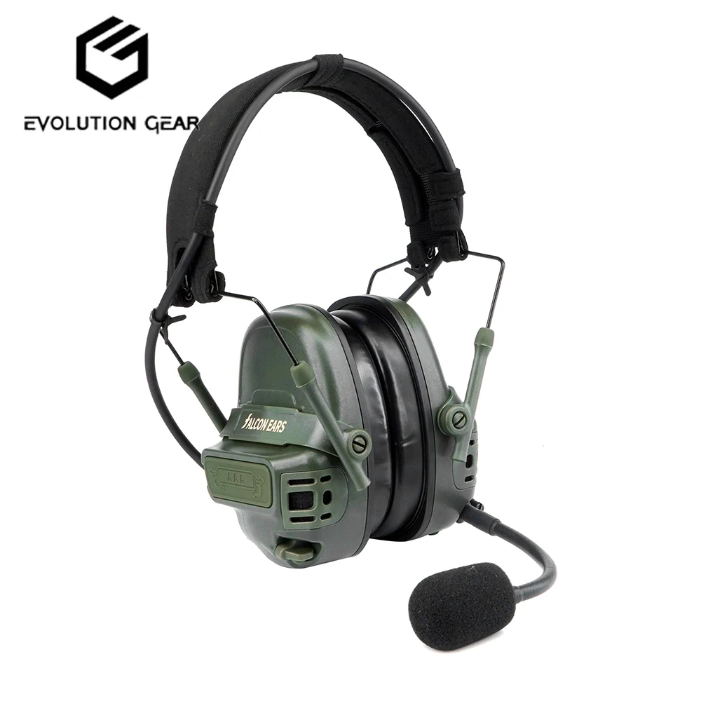 Tactical Headset FCS FALCON EARS High Fidelity Sound Noise Reduction Earmuffs For Hunting Shooting Tactical Communications