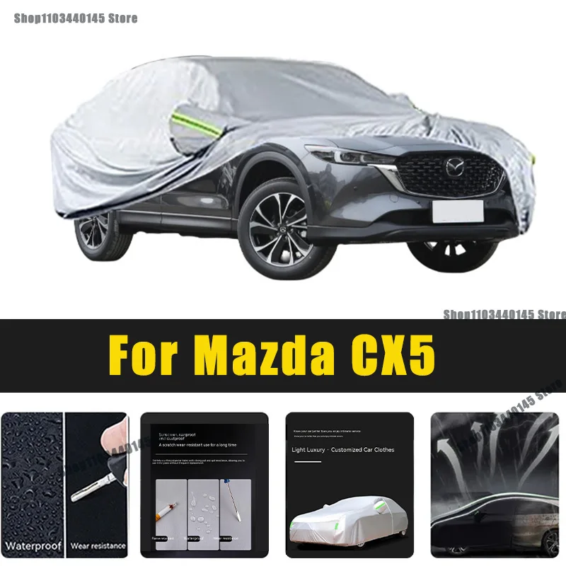 

Full Car Covers Outdoor Sun UV Protection Dust Rain Snow Oxford cover Protective For Mazda CX5 Accessories car umbrella