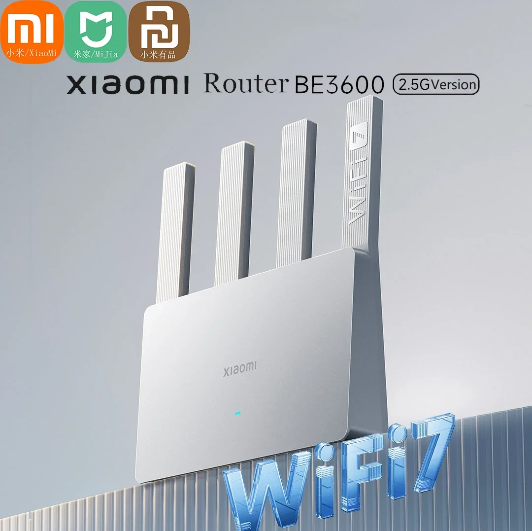 Xiaomi Mijia Router BE3600 MLO Dual-Band WiFi7 IPTV 2.5G High-End Ethernet Port Repeater VPN Mesh Networking Gaming Acceleration