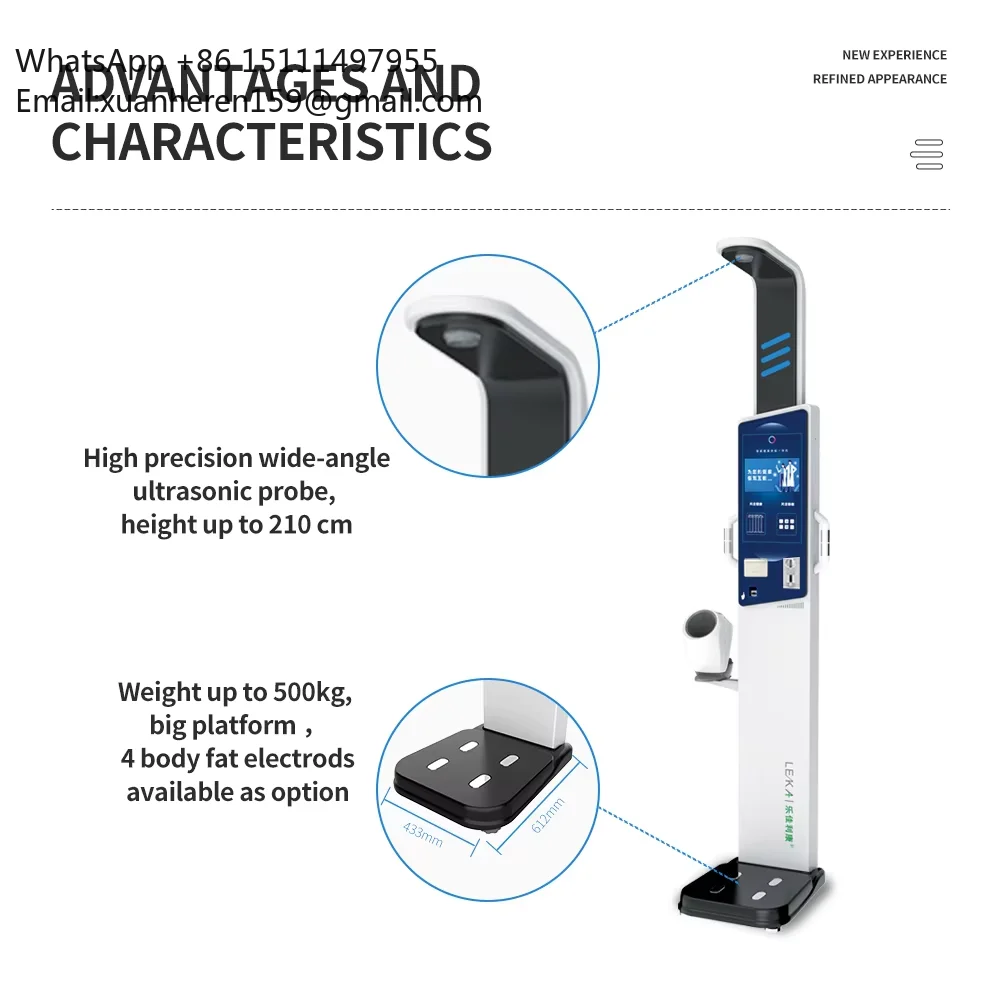 New Beauty Machines 2026 Weights and Gym Machines Weight Height Scale Human Body Analysis Device Full Body Analysis Machine