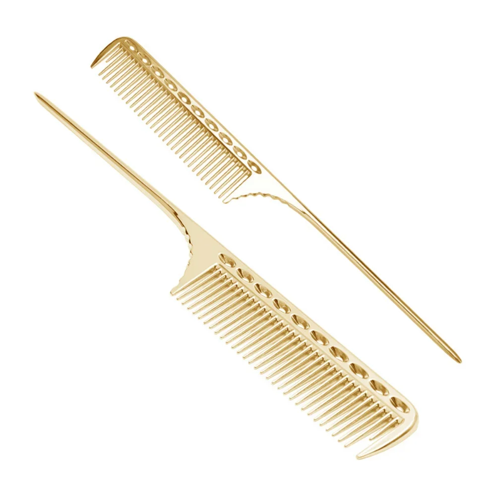 Pettine per capelli in metallo Coda di ratto Pettini per parrucchieri Taglio dei capelli Tintura per capelli Pettine per riga Spazzola per capelli ricci Strumenti per barbiere Accessori per saloni