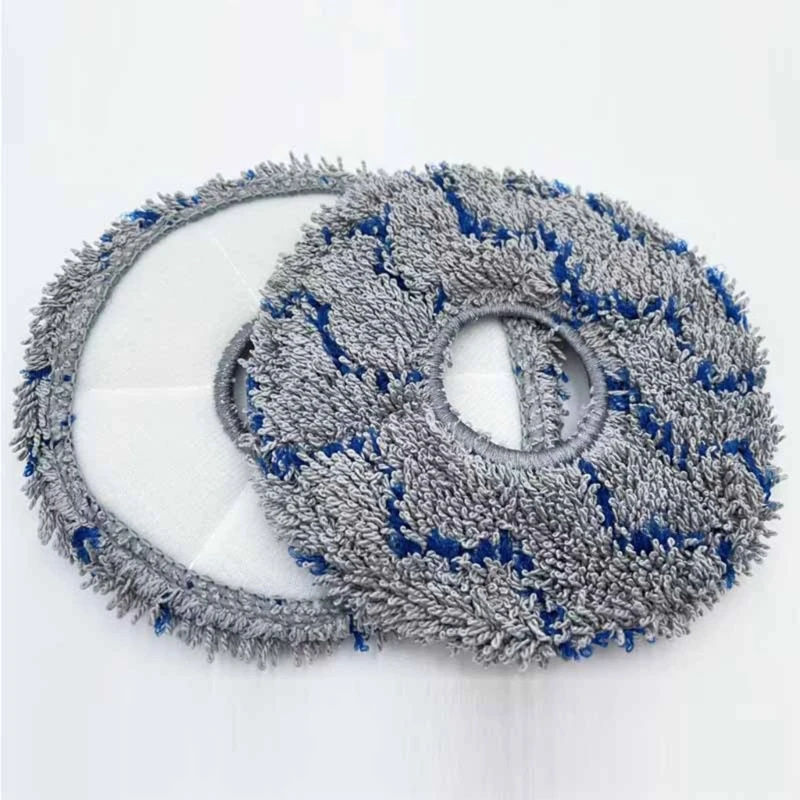 A6HB 12Pcs Microfiber Mop Cloth Washable Mop Pads for T10 TURBO/Deebot X1/OMNI/X1 TURBO Robot Vacuum Replacement Part