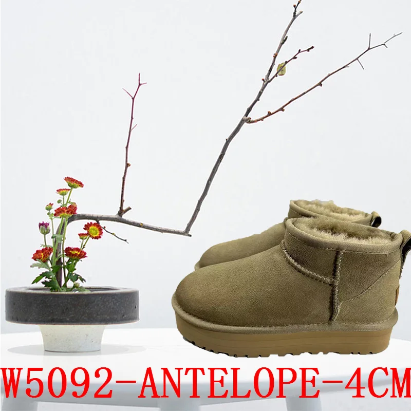 2025 New Winter Keep Warm Platform Boots Genuine Leather New Style Cold and Snow-proof Snow Boots for Woman