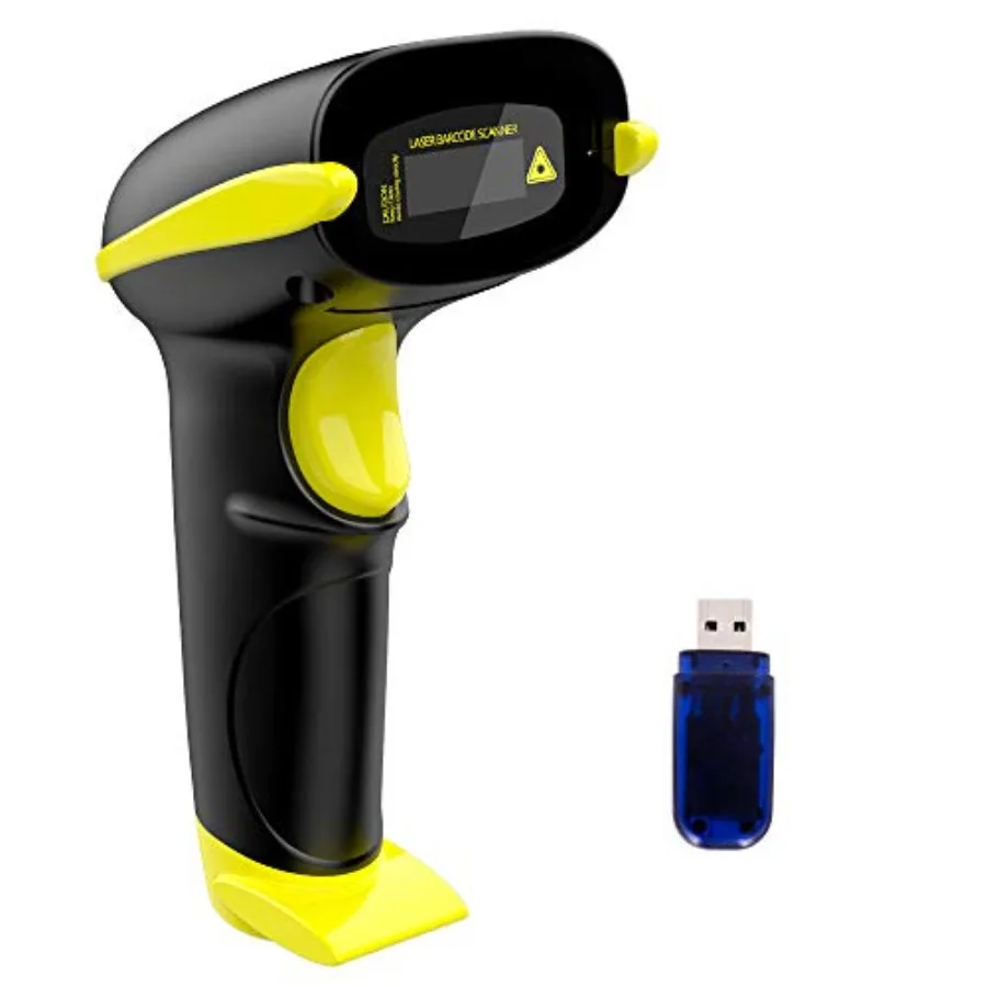 

Wireless Barcode Scanner Compatible with Bluetooth Handheld USB 1D Cordless Laser Bar Code Reader for Inventory Work with Windo