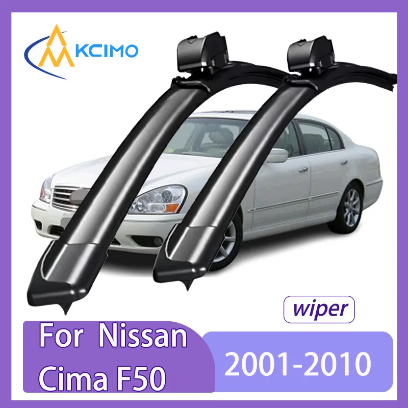 

For Nissan Cima F50 2001–2010 Infiniti Q45 (2001–2006) Quiet Beam Wiper Blades 2pcs Windscreen Window Car Accessories