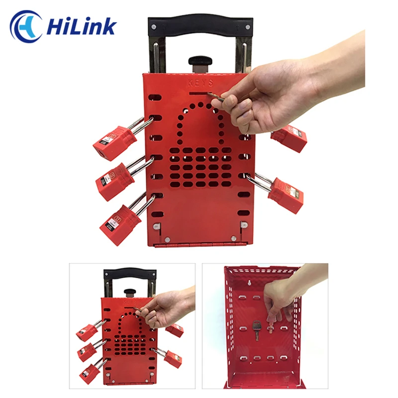 Wall Mounting Type Key Store Hardened Metal Management Portable Group Lockout Box For Safety Industrial