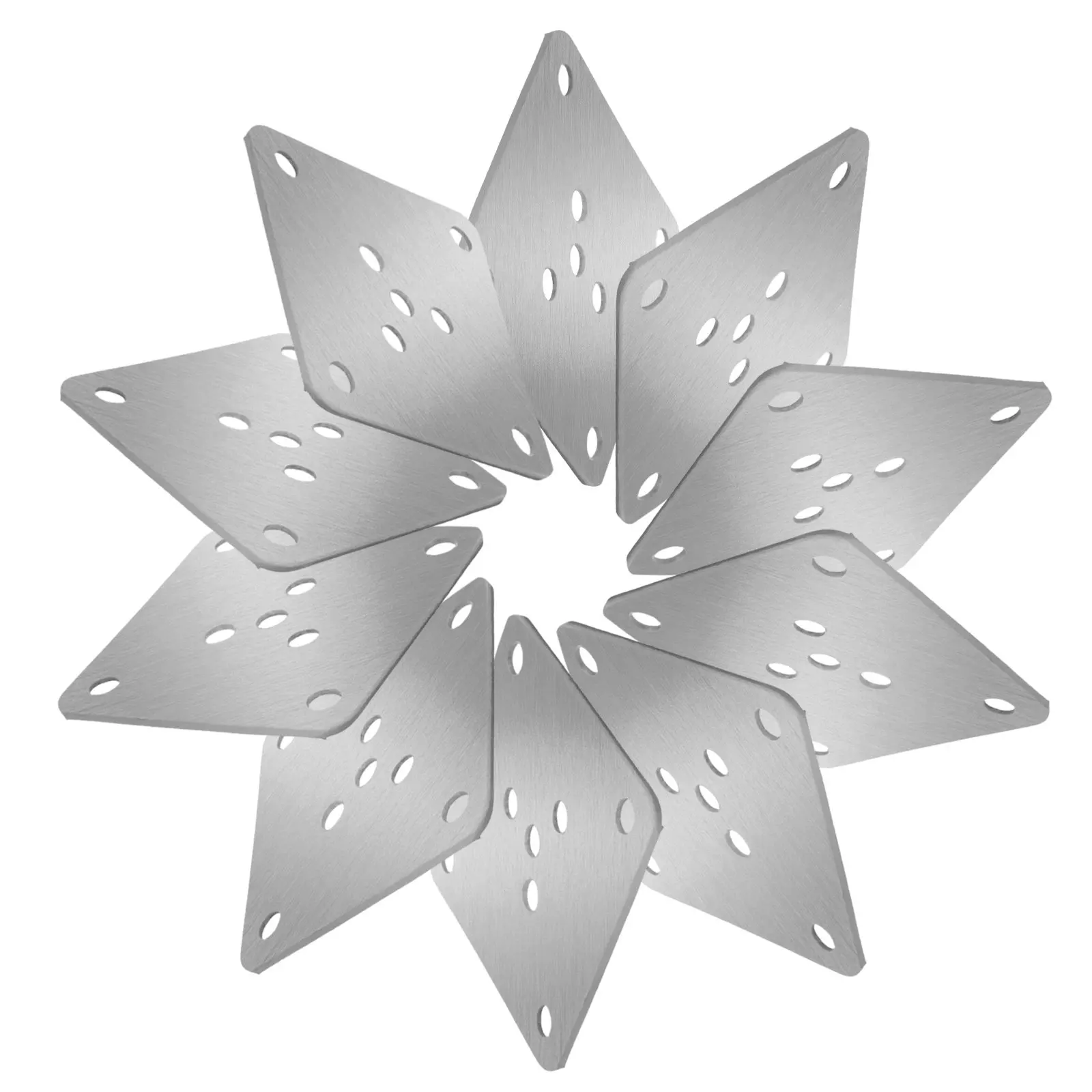 

10Pcs Furniture Leg Attachment Plate 2.36x2.36 Metal Brackets Flat Fixing Plates for Table Couch Bed Furniture Repair Hardware