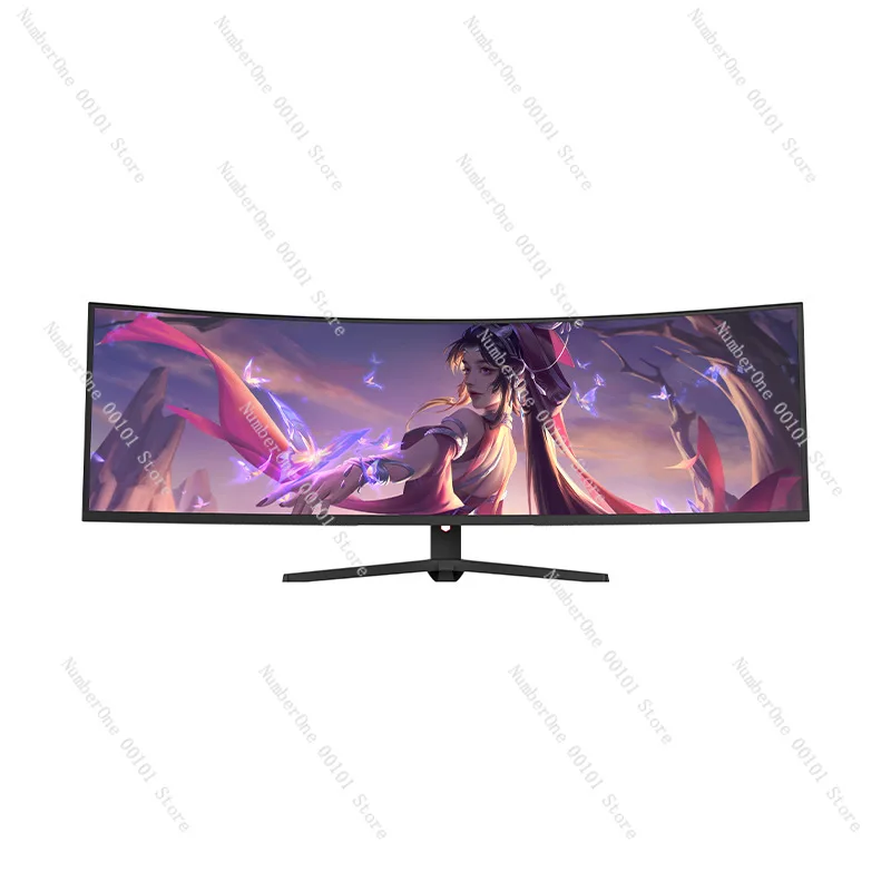 

49-дюймовый безрамный игровой монитор 5K HD с изогнутым экраном ЖК-экран для офисного игрового настольного компьютера с рыбьим экраном