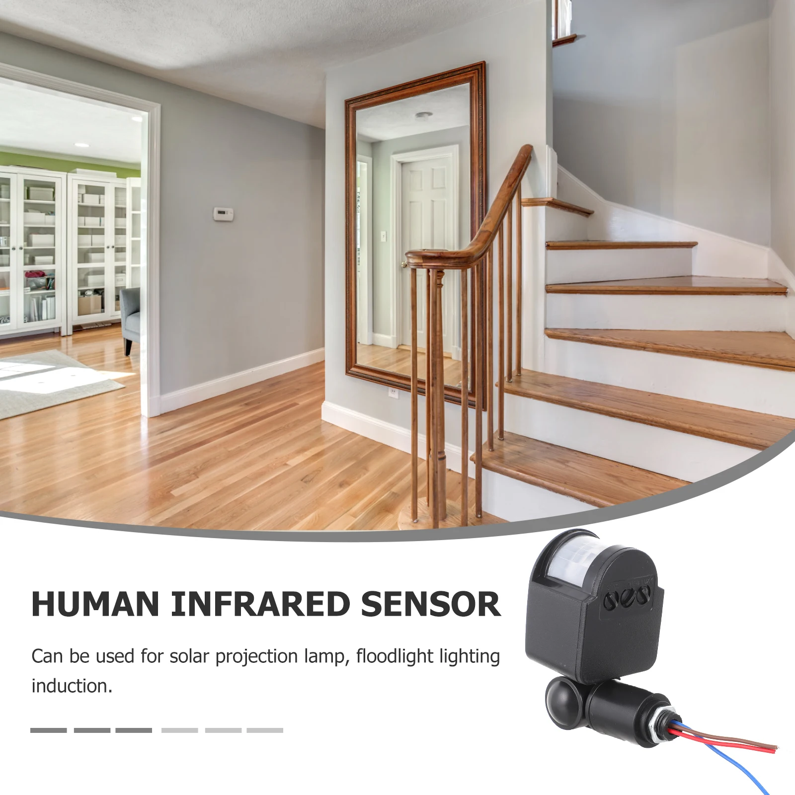 

Outdoor Wall Lamp Automatic Infrared Pir Motion Sensor For Floodlight Spotlight Abs Material