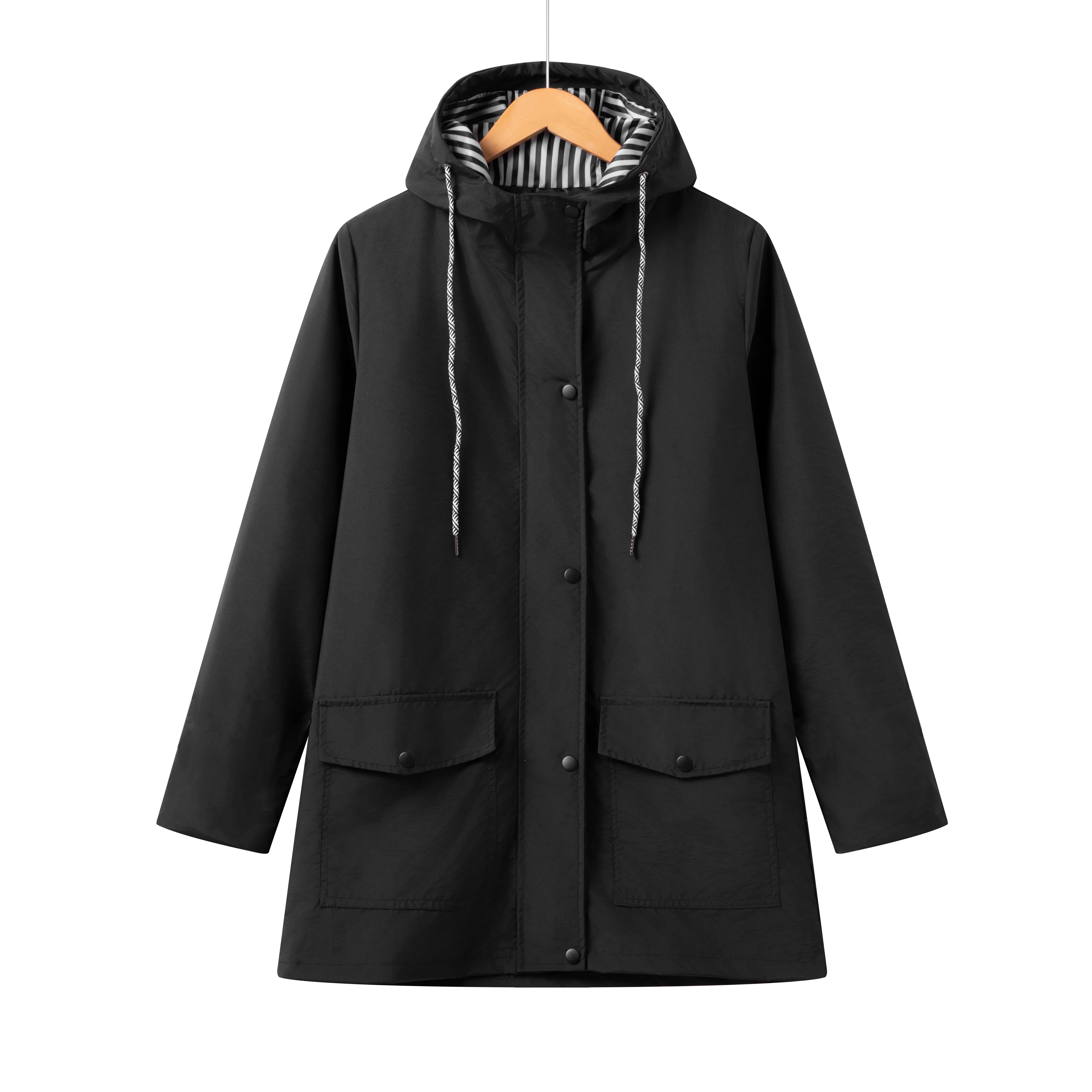 A Thin Waterproof Jackets Women Fashion Autumn Coat Outdoor Mountaineering Clothing Hooded Basic Jacket Coats Keep Clothes