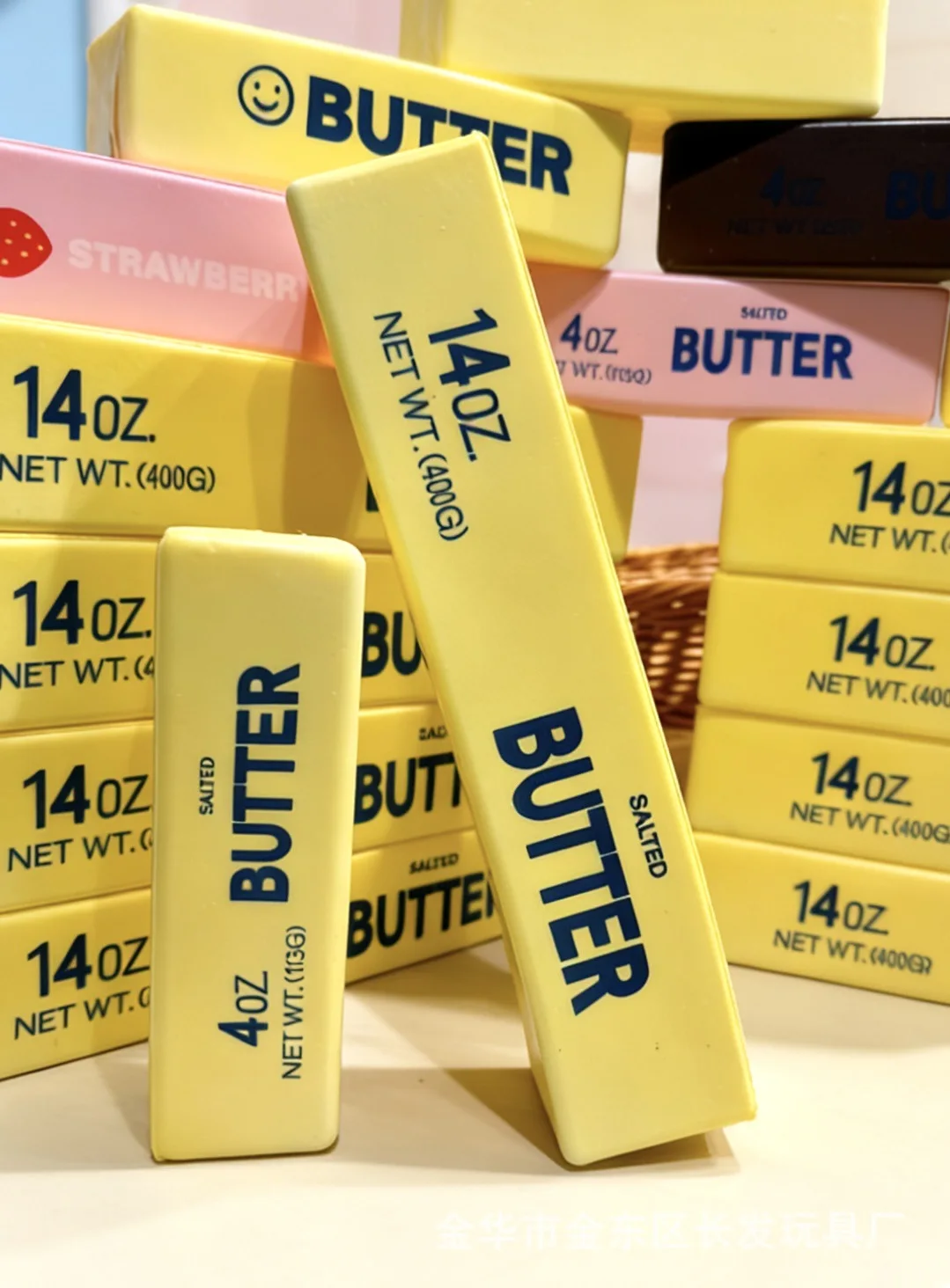 14/23CM Butter Stick Relax Toys Fidget Squishy Elastic Cheese Stick Funny Decompression Stress Anxiety Relief Squeeze Prank Toy