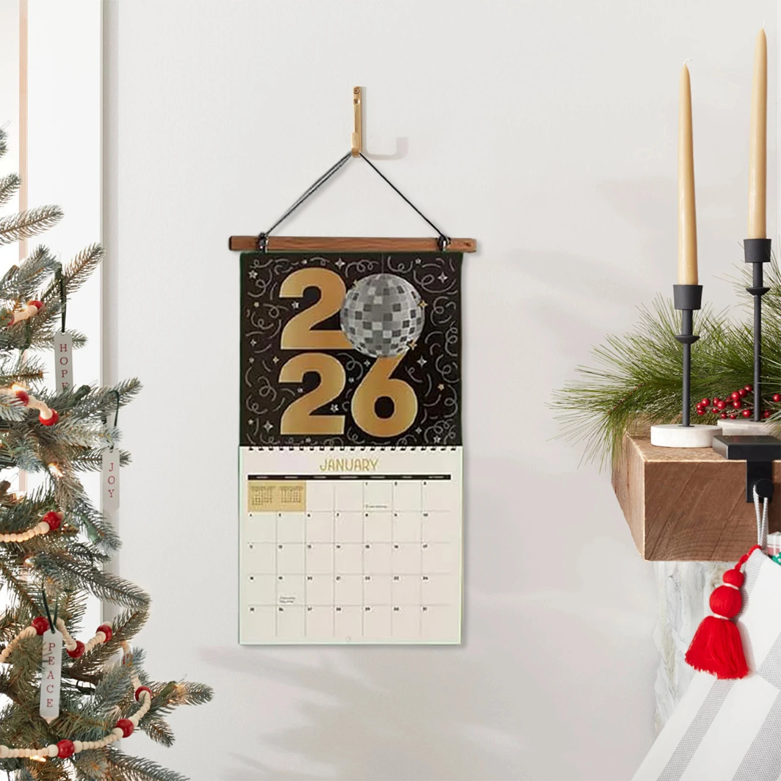 

Round 5D Diamond Art Painting Kits Calendar Kits 12 Month Flip Full Drill Diamond Dots Paintings Wall Calendar with To Do List