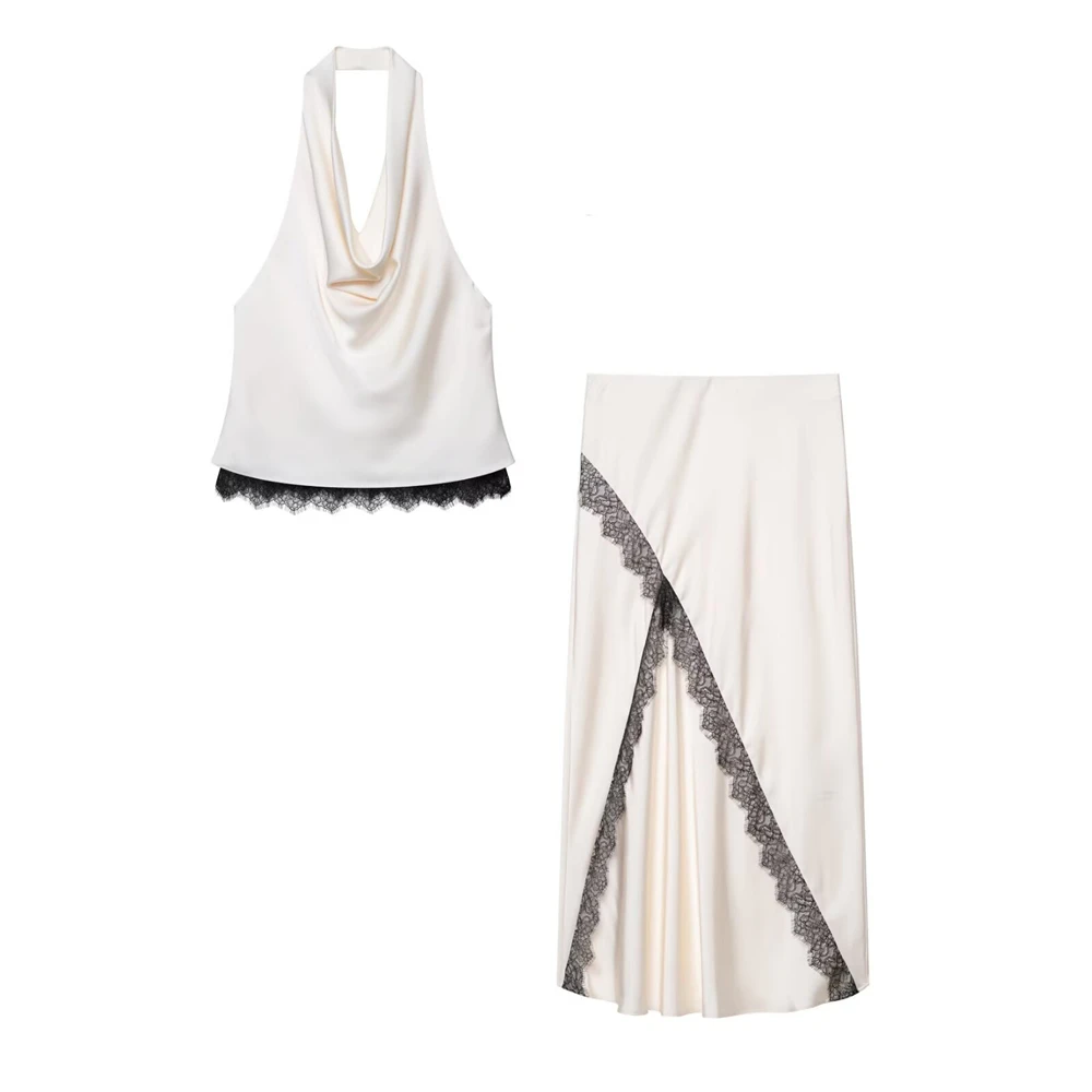 

Атласное платье для девочек-подростков, новинка 2023 года, модный комплект с воротником-халтер, платье для девочек, шикарная женская одежда для девочек 15-18 лет