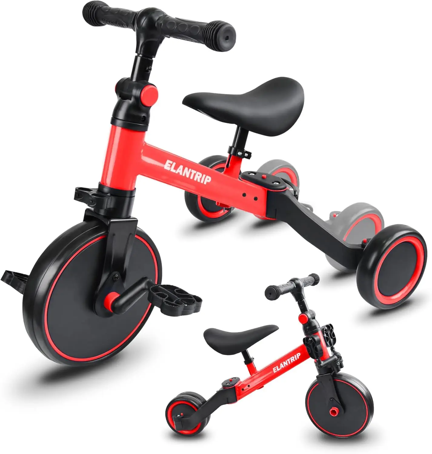 5 In 1 Loopfiets Voor 1 Tot 3 Jaar Oude Kinderen, Peuter Driewieler Kinderen Trikes Driewieler Driewieler, Beste Speelgoed Voor Jongen & Meisje, Balans Training,