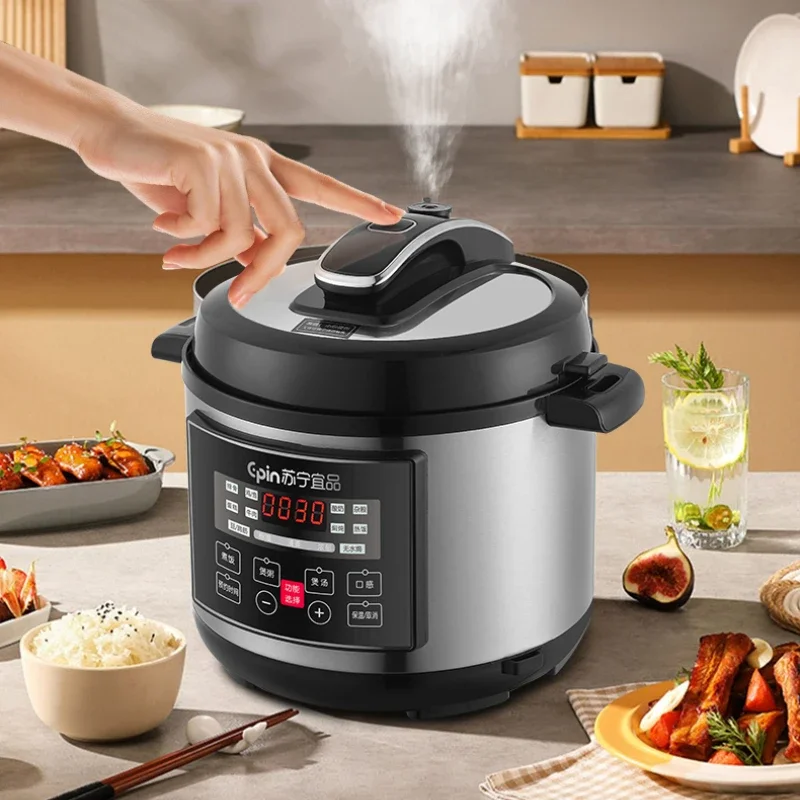 وعاء ضغط كهربائي منزلي عالي الضغط على شكل بطة الماندرين، وعاء متكامل لتبخير الأرز على البخار