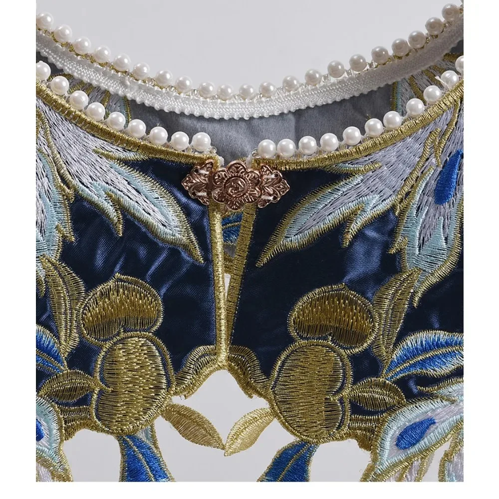 ملابس نسائية كلاسيكية من تشيباو ملابس خروج عرقية مطرزة يلتف وجه الحصان معطف هانفو عباءة شالات ملابس عصرية