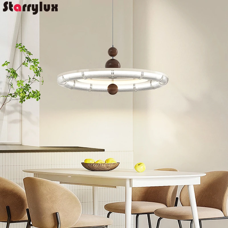 

French Cream Style Pendant Light, Full Spectrum Dining Room Chandelier, Room Decoration Lamp