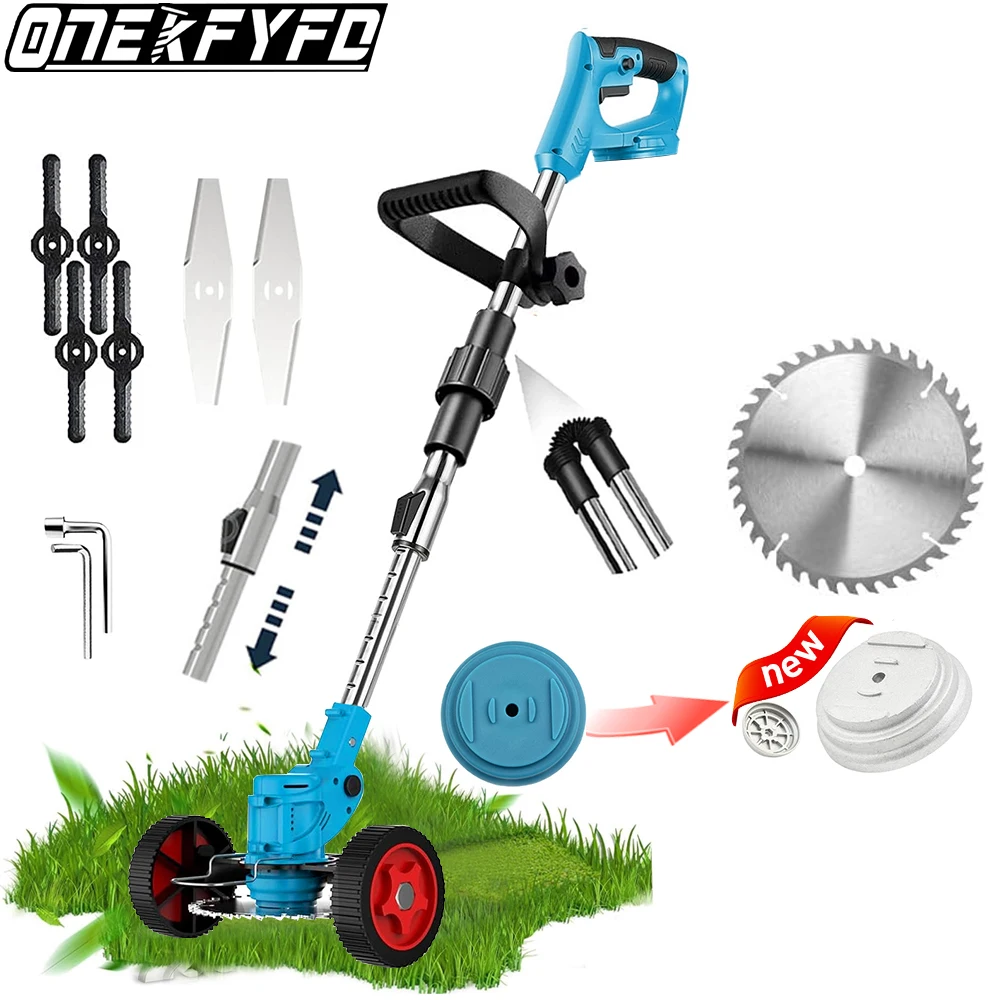 

Electric Lawn Mower Cordless Foldable Adjustable Trimmer Efficient Garden Pruning Cutting Power Tools for Makita 18V Battery