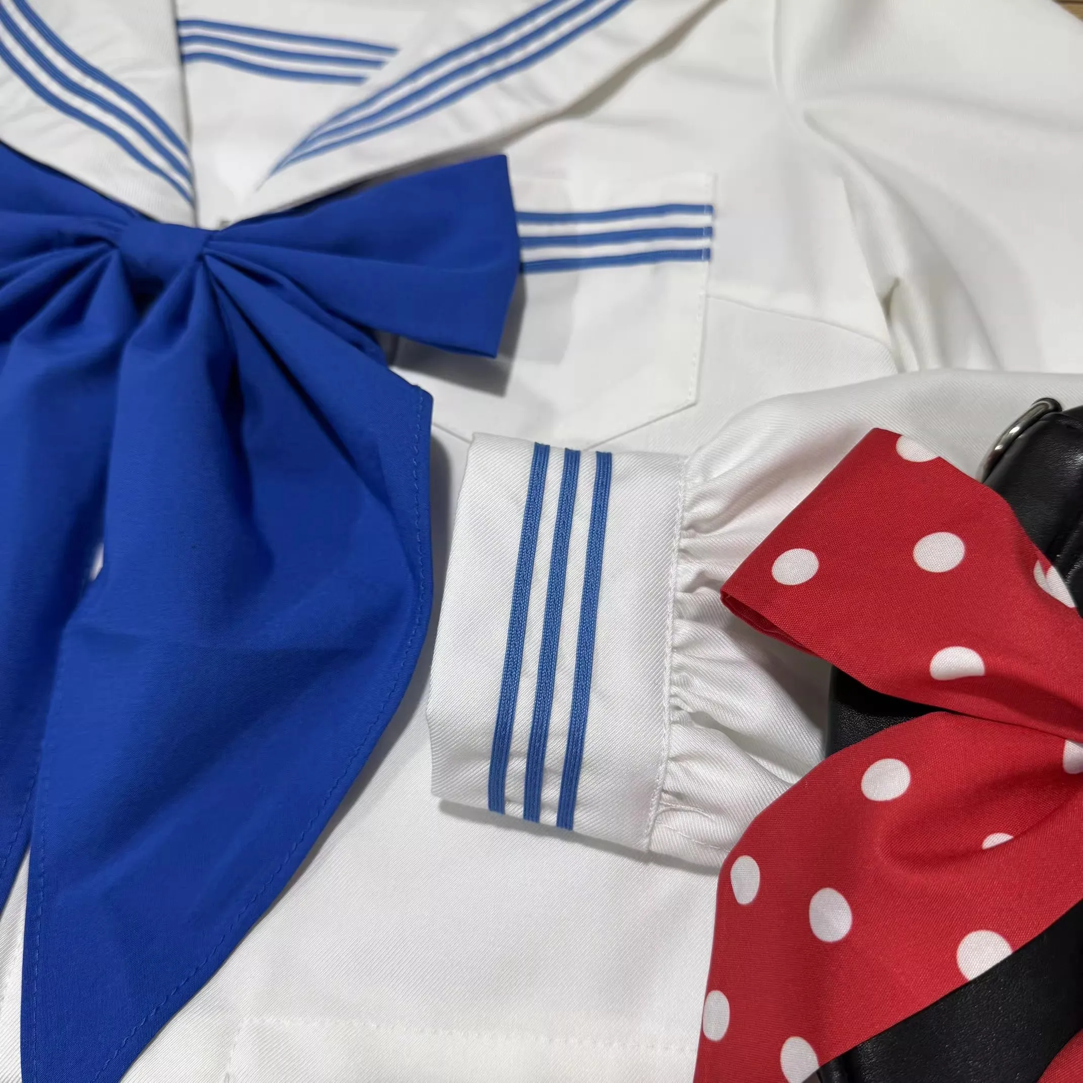 고등학생 JK 교복 가을 여름 반팔/긴팔 일본 여학생 교복 세일러 주름 치마 세트