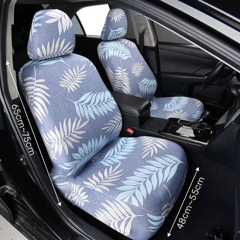 

All-Inclusive Car Seat Cover Printed Fabric Car Seat Protector Dust Covers Anti Slip Breathable Four Seasons Universal Car Decor