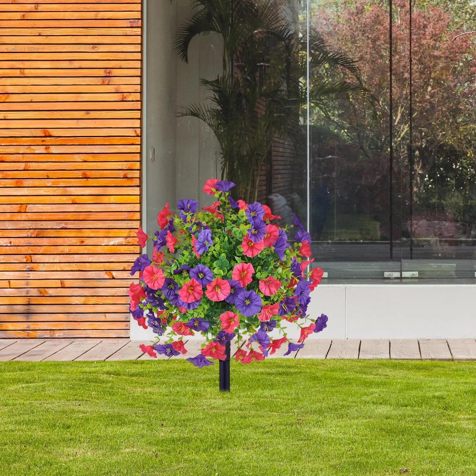 

Artificial Morning Glory Garden Stake for Indoor Outdoor Multifunctional Length 58cm Lightweight Yard Decoration Cemetery Flower