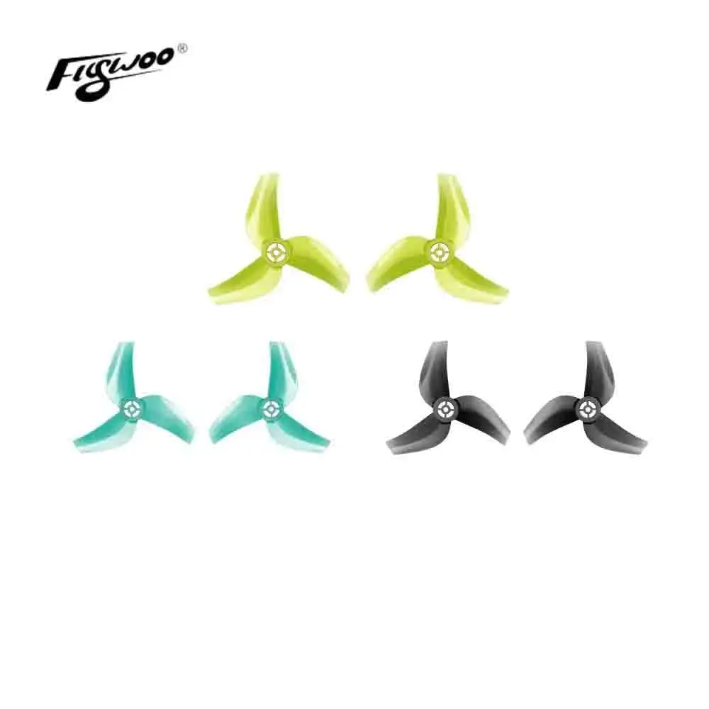 

FLYWOO New 1611 3-Blade Propeller (Set of 8) - 1.5mm Shaft for New Propeller for Flylens 75 / Flybee 16 RC Tools