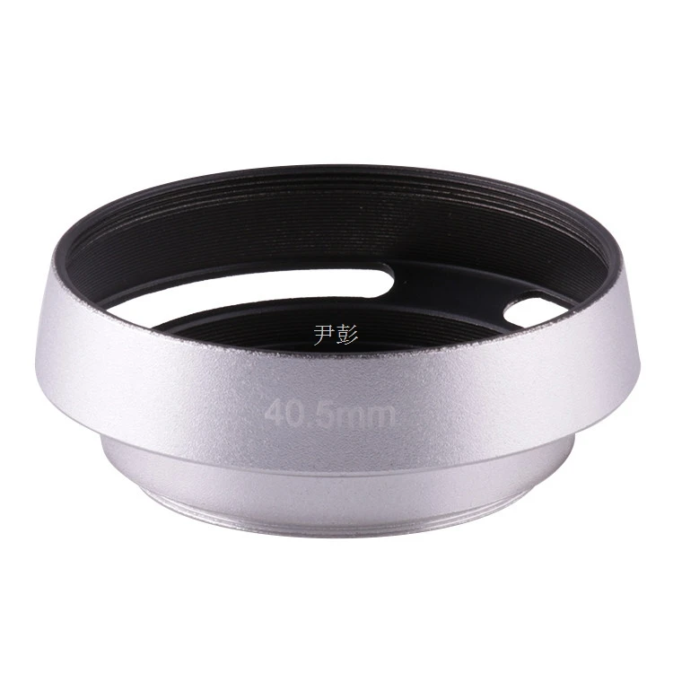 Silver 40.5mm Metal Vented Lens Hood Screw-in Standard Type for Leica Voigtlander 7artisans Camera Lens Sun Shade
