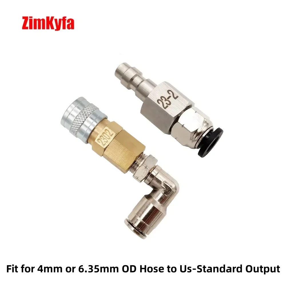 HPA (US Foster) 23-2 Maschio/2302 Femmina Raccordo push-in QD a disconnessione rapida per tubo da 6,35 mm o 4 mm (5/32) OD per utensile pneumatico